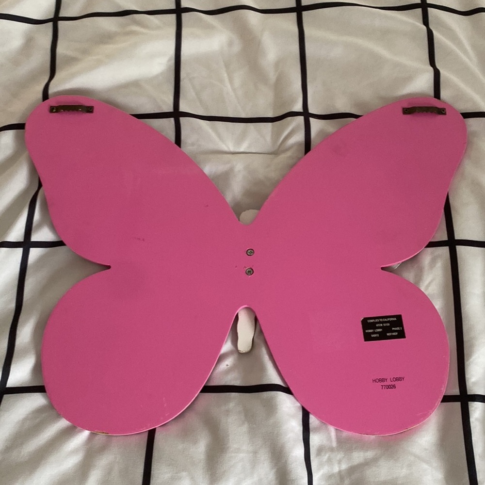 This is a butterfly that can be hung up in a kids room on the wall.